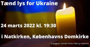 Ukraine-lys i Københavns domkirke