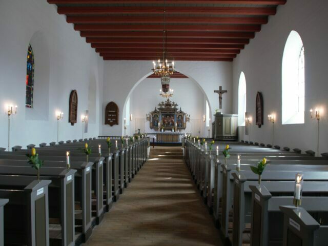 Vojens kirke indvendig, foto Anders Sjøgaard